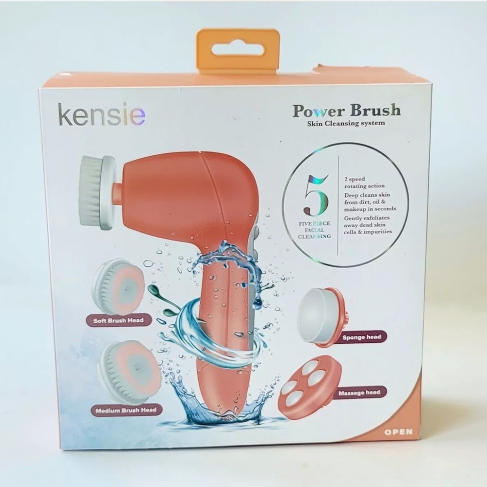 🌿 Kensie Power Brush Skin Cleaning System in shade Coral - Picture 3 of 6